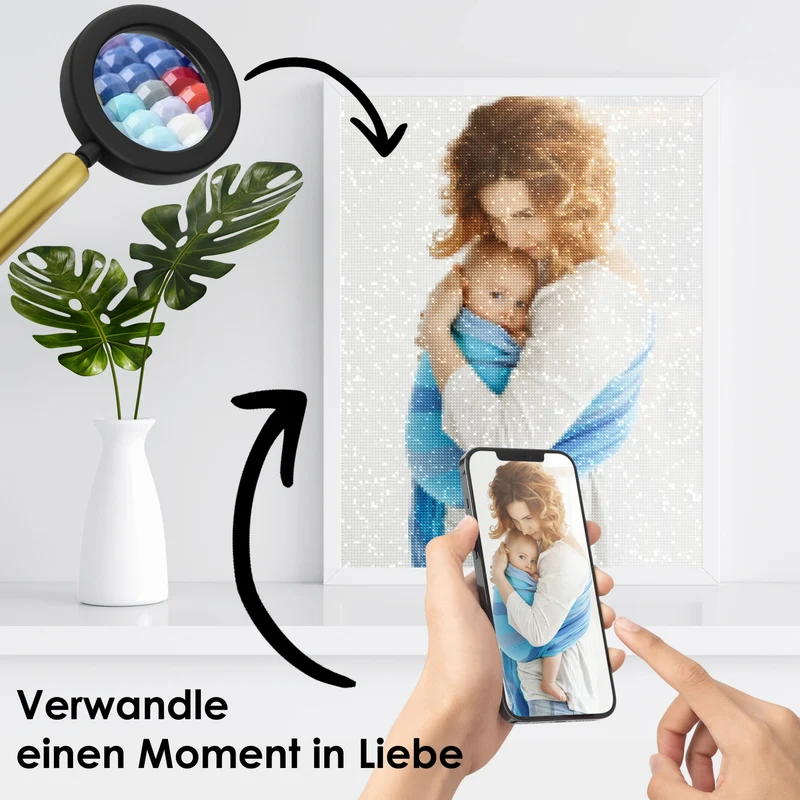 Dein Wunschmotiv - als Diamond Painting (eckige Steine)