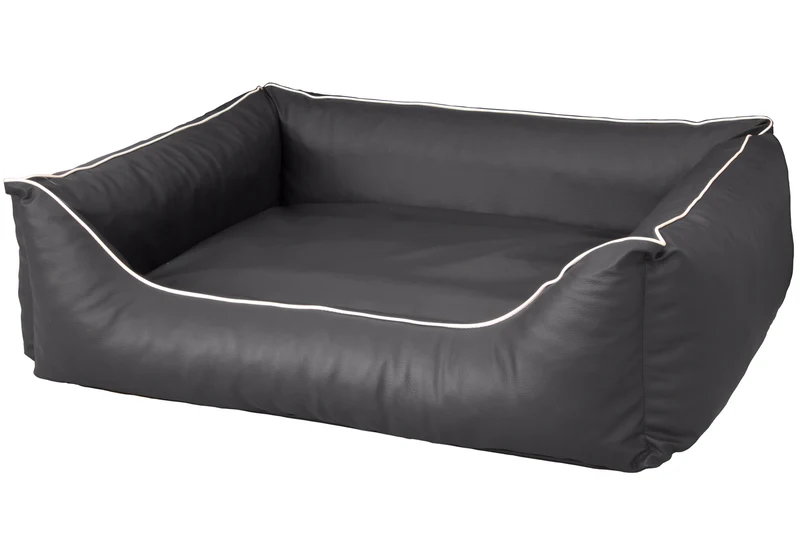 Orthopädisches Hundebett Rocco – Kunstleder Wendebett, waschbar & wendbar