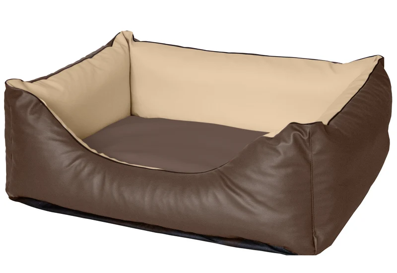 Orthopädisches Hundebett Rocco – Kunstleder Wendebett, waschbar & wendbar