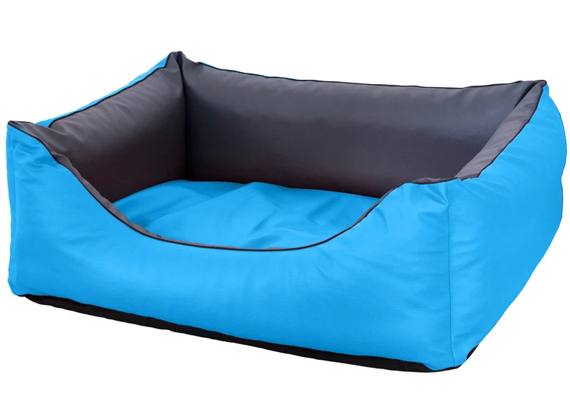 Orthopädisches Hundebett Rocco – Kunstleder Wendebett, waschbar & wendbar