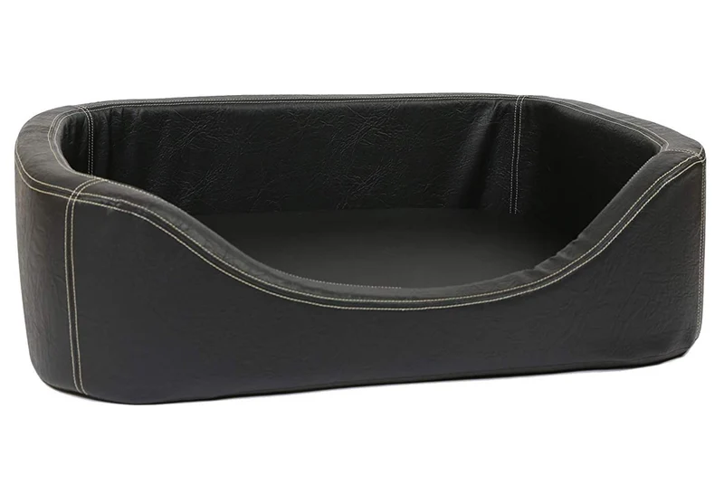 Orthopädisches Hundebett Stella – oval, Kunstleder Antik-Optik, rutschfest