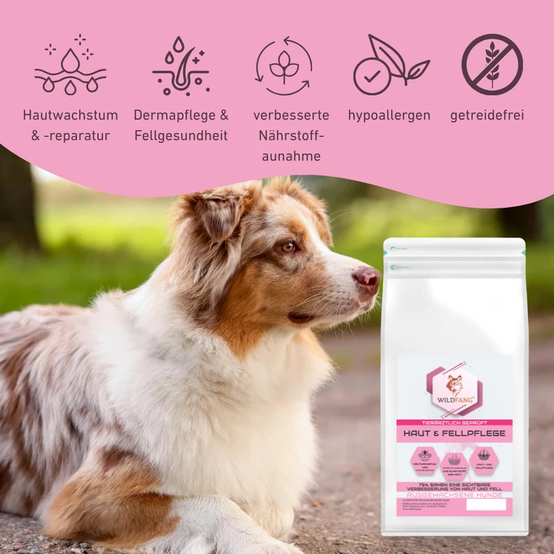 VetLine Trockenfutter mit Peptiden für Hunde - Haut und Fell