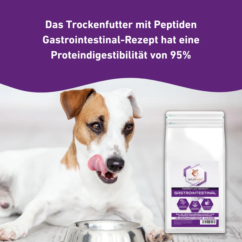 VetLine Trockenfutter mit Peptiden für Hunde - Gastrointestinal