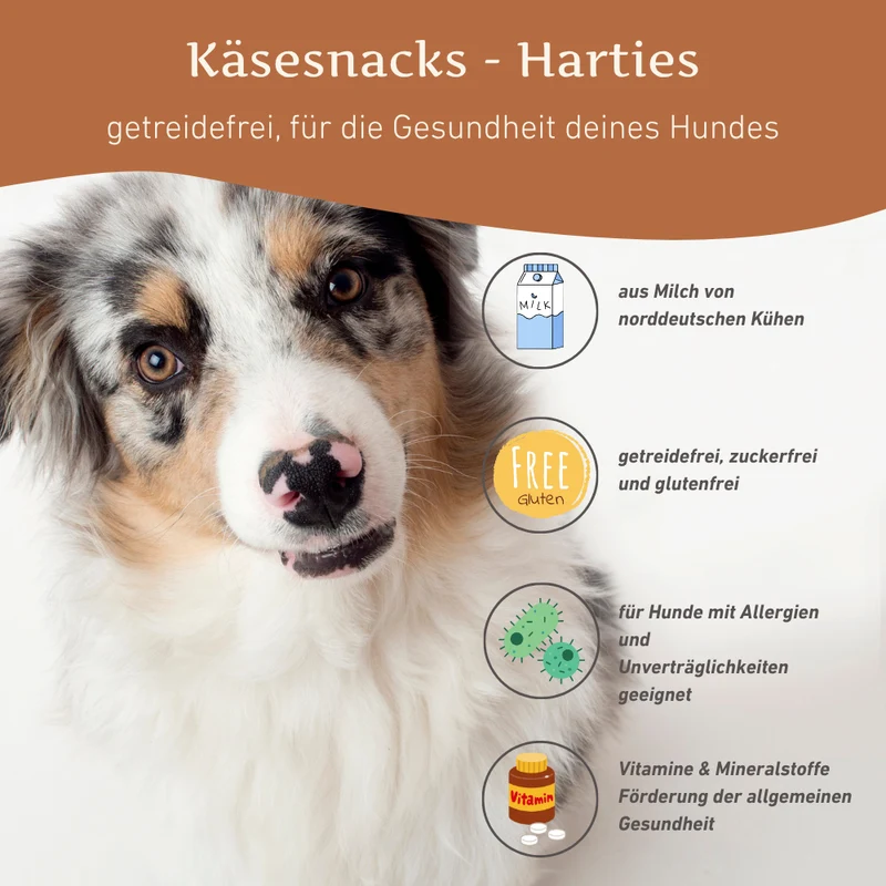 Harties - Käse Snack für Hunde - getreidefrei