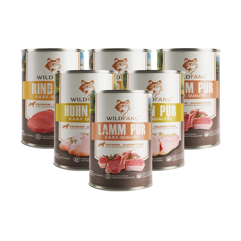 Nassfutter Mix 6 x 800g - BARF Qualität