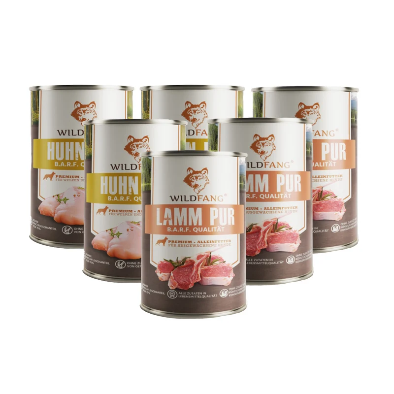 Nassfutter Mix 6 x 400g - BARF Qualität