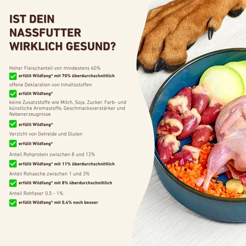 Nassfutter Mix 6 x 400g - BARF Qualität