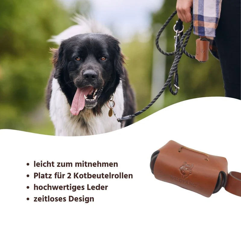 Kotbeutel Spender aus Leder