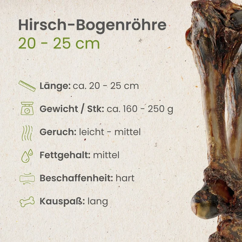 Hirsch-Bogenröhre 20-25cm