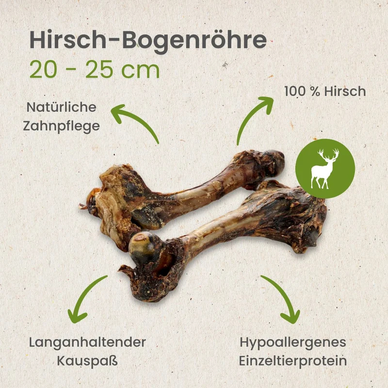 Hirsch-Bogenröhre 20-25cm