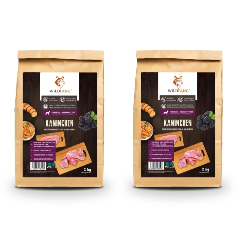 Adult Trockenfutter Sparpack 2 x 2 kg mit Kaninchen- getreidefrei