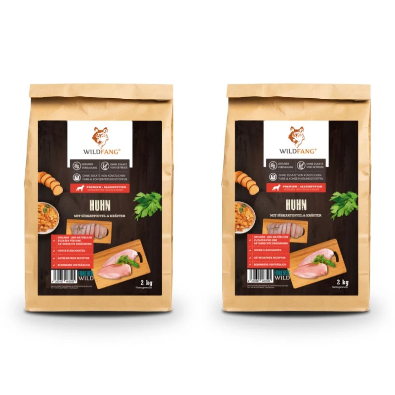 Adult Trockenfutter Sparpack 2 x 2 kg mit Huhn & Kräuter - getreidefrei