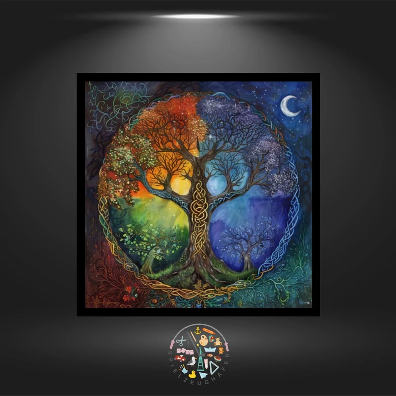 Magic Tree Quadratisch mit eckig Strass