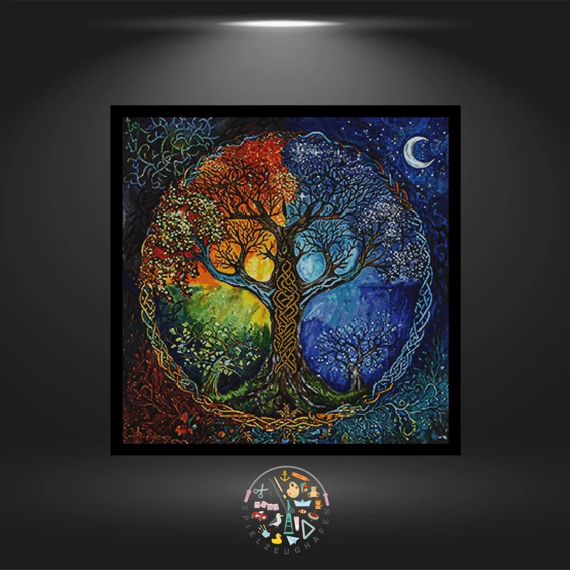 Magic Tree Quadratisch mit eckig Strass