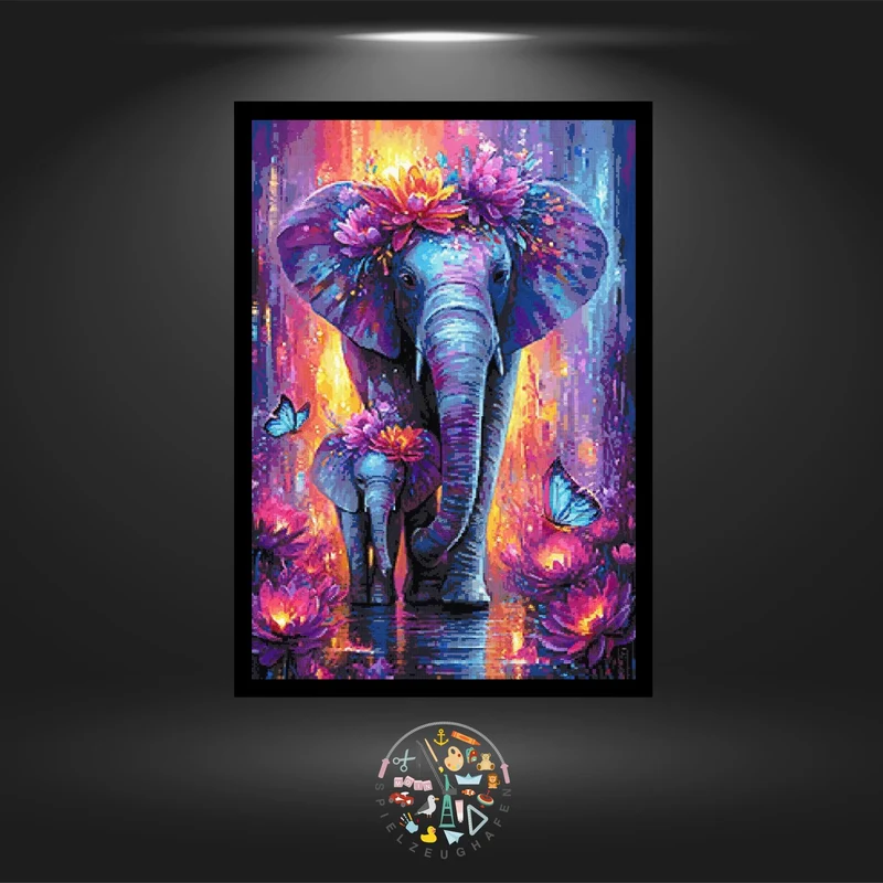 Elefant 'Gajah' - Strass rund