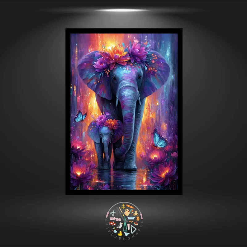 Elefant 'Gajah' - Quadratisch mit AB