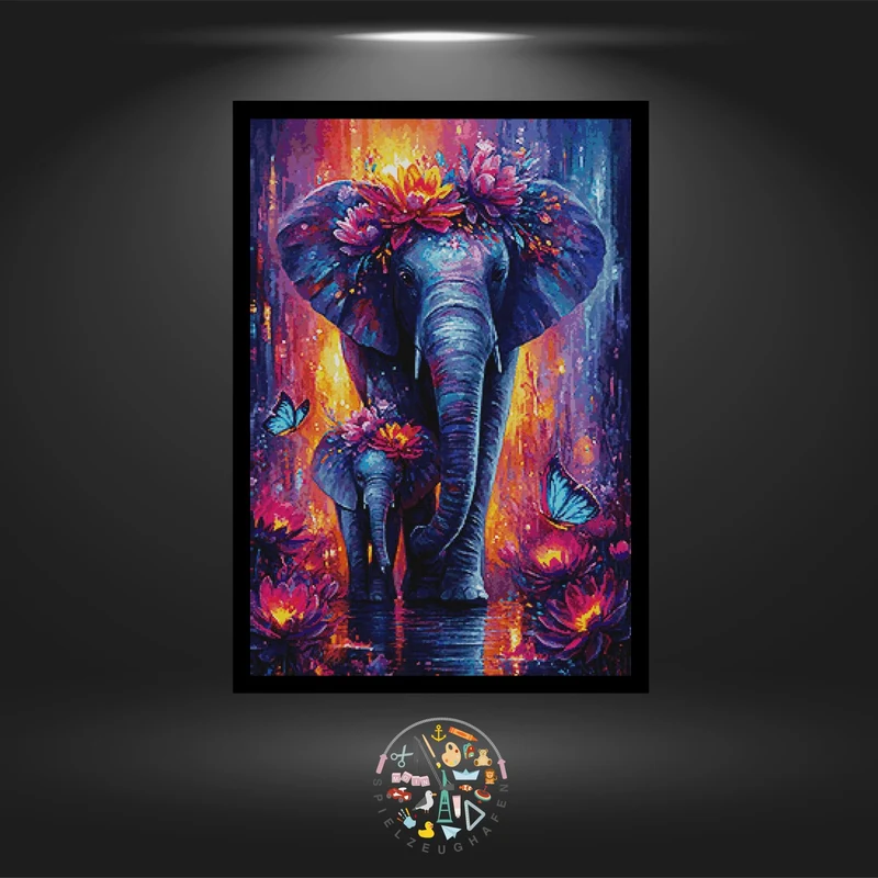 Elefant 'Gajah' - Quadratisch mit AB