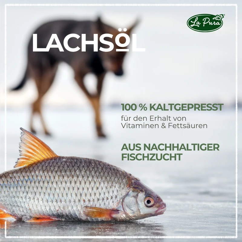 LaPura Lachsöl für Hunde, Katzen und Pferde