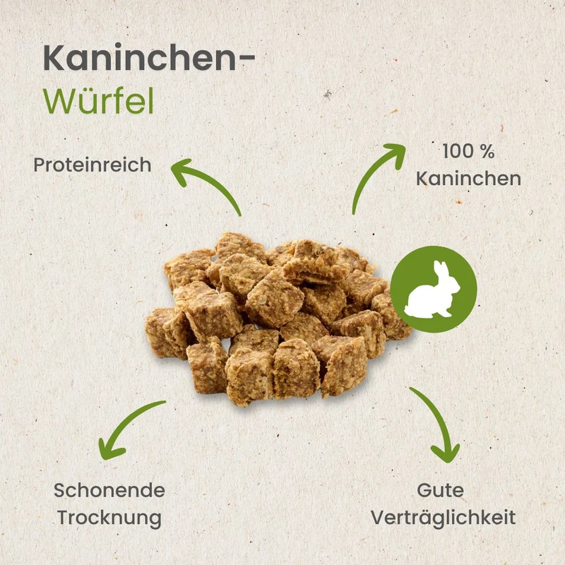 Kaninchen-Würfel