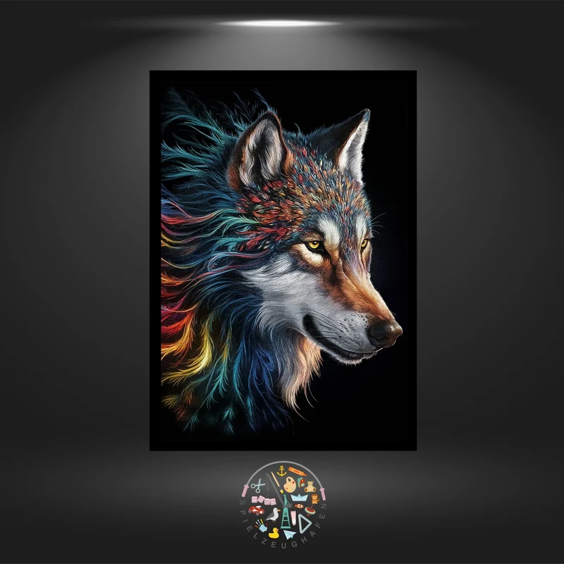 Wolf - Bügelperlenbild