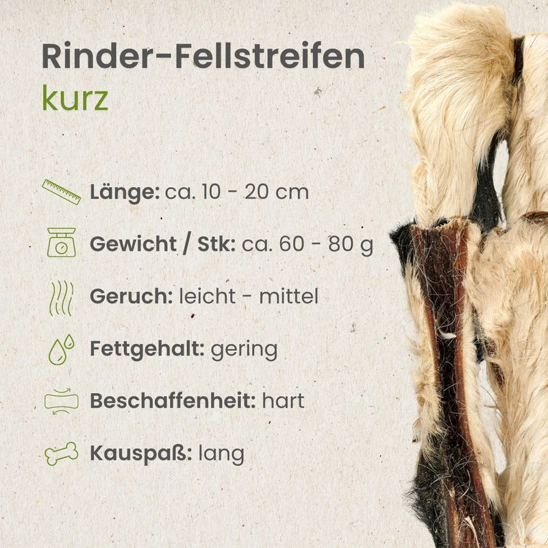 Rinder-Fellstreifen, kurz