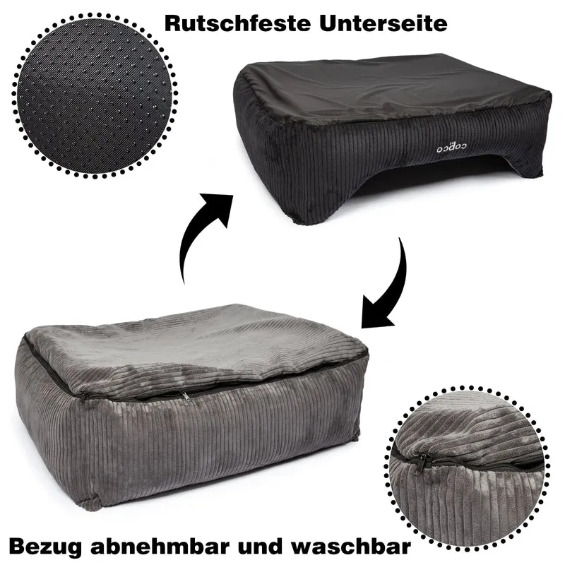 Orthopädisches Hundebett Kyra – Cord, waschbar & kuschelig für kleine & große Hunde