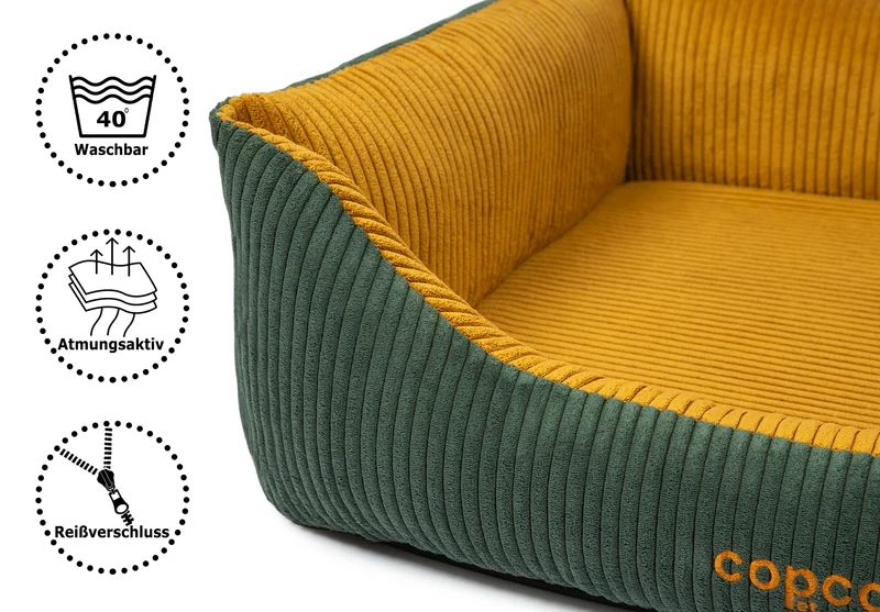 Orthopädisches Hundebett Kyra – Cord, waschbar & kuschelig für kleine & große Hunde