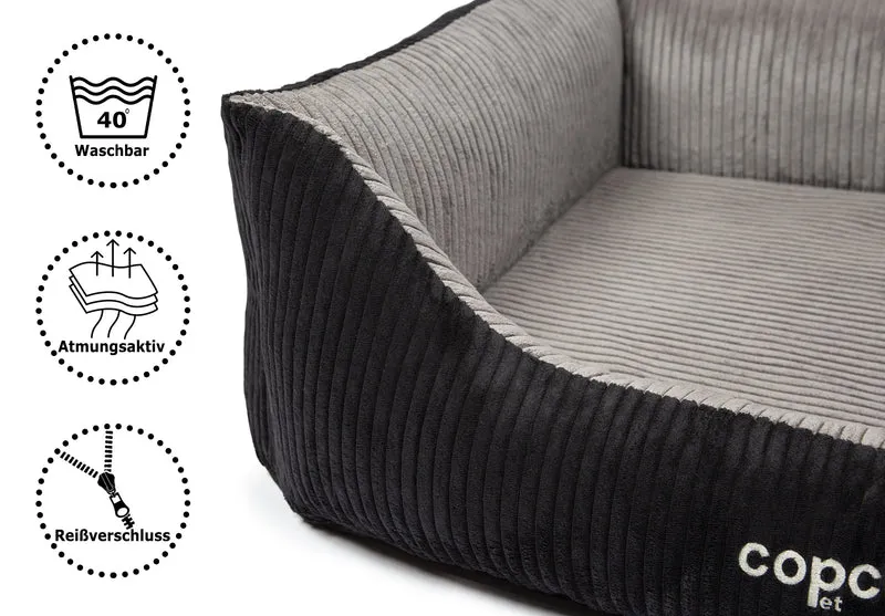 Orthopädisches Hundebett Kyra – Cord, waschbar & kuschelig für kleine & große Hunde
