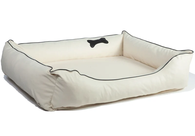 Orthopädisches Hundebett Kunstleder Paco, waschbar & ideal für große Hunde