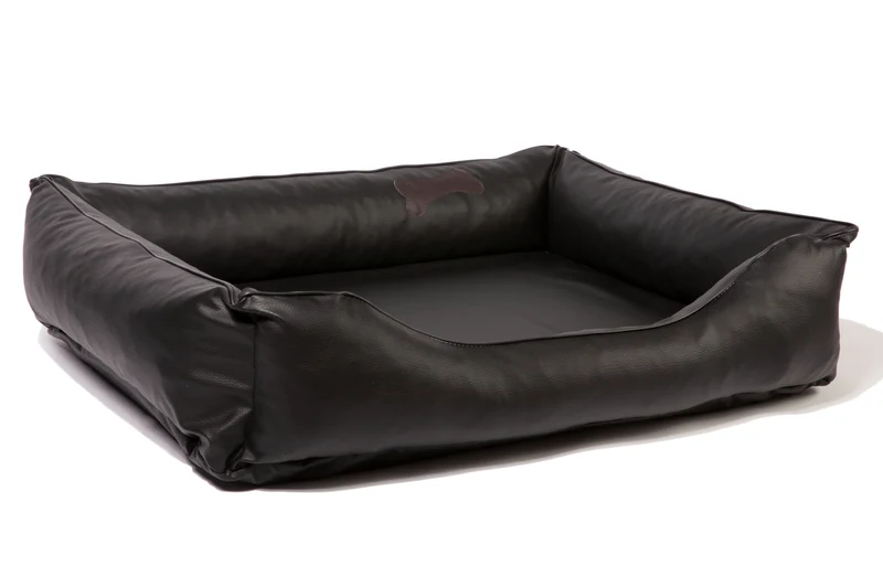Orthopädisches Hundebett Kunstleder Paco, waschbar & ideal für große Hunde