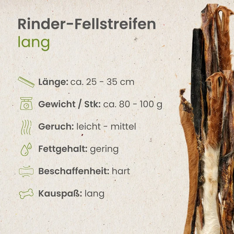 Rinder-Fellstreifen, lang