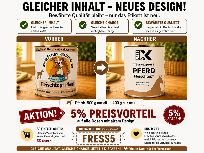 fress-express Fleischtopf Pferd 400 + 800g
