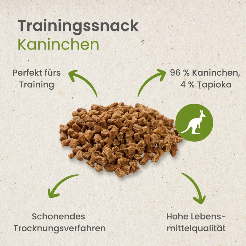 Kaninchen-Sticks-Trainingssnack