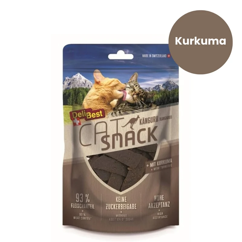 DeliBest Cat Snack Känguru mit Kurkuma