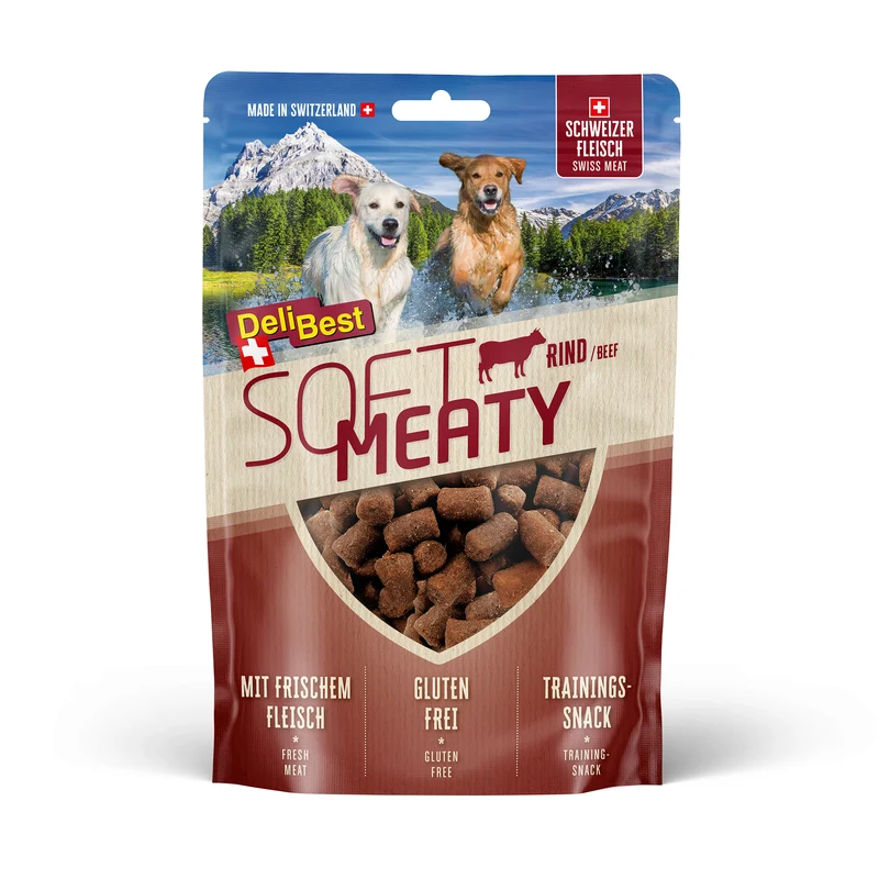 DeliBest Soft Meaty Feuchte Snacks Rind 150g