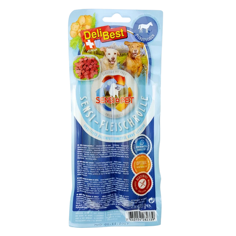 DeliBest Sensi Pet Fleischrolle Pferd 2 x 400g