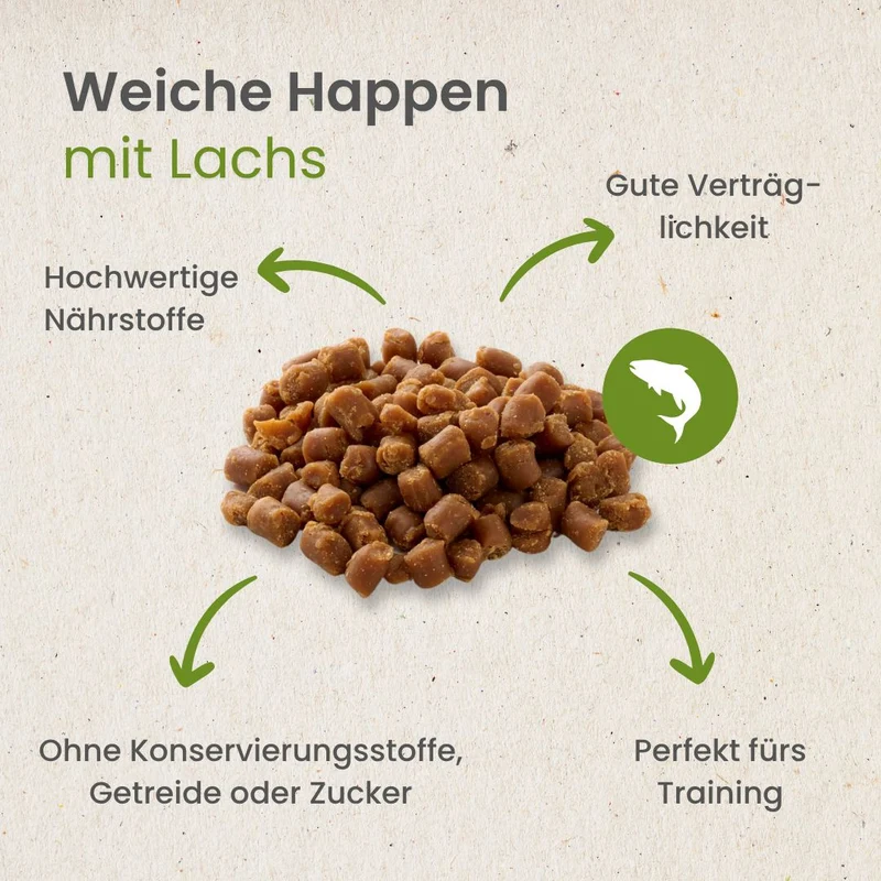 Weiche Happen mit Lachs