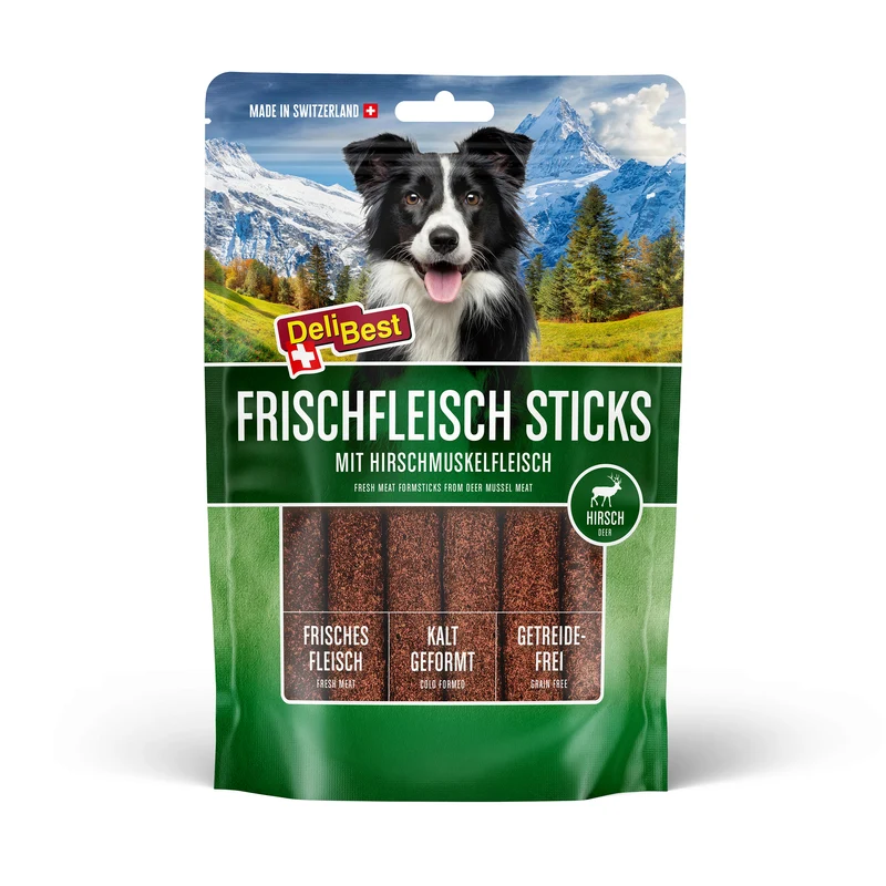 DeliBest Frischfleisch Sticks Hirsch 85g