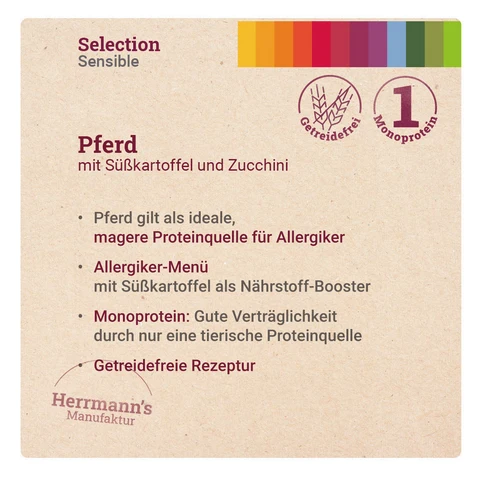 Herrmann's Selection Sensible Pferd mit Süßkartoffel & Zucchini