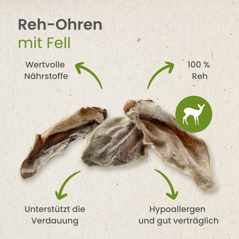 Reh-Ohren mit Fell