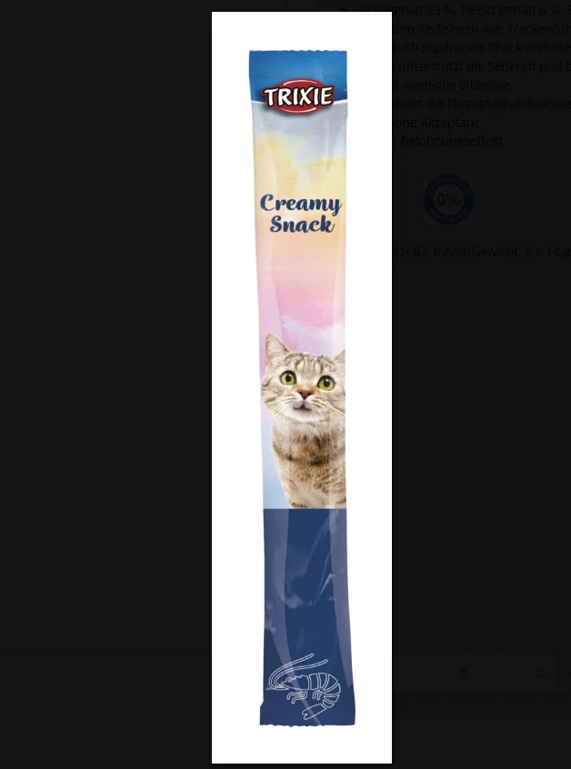 Creamy Snacks Shrimp Weißfisch Huhn