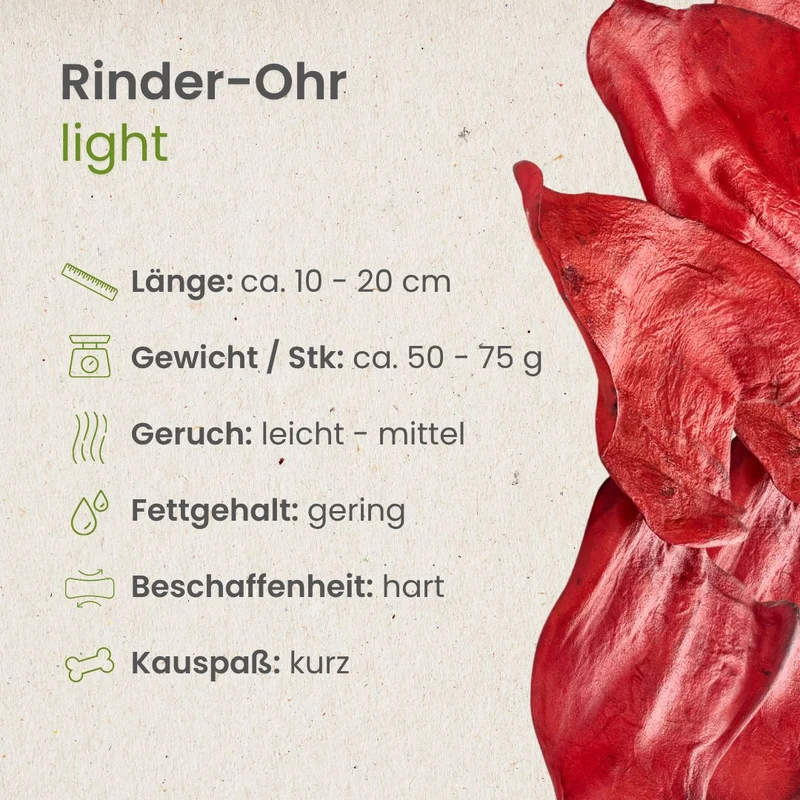 Rinder-Ohren, light