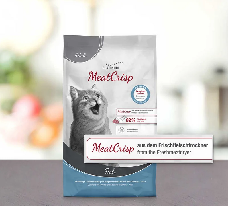 MeatCrisp Adult Fish Katzen Trockenfutter Fisch 82% Fleisch getreidefrei