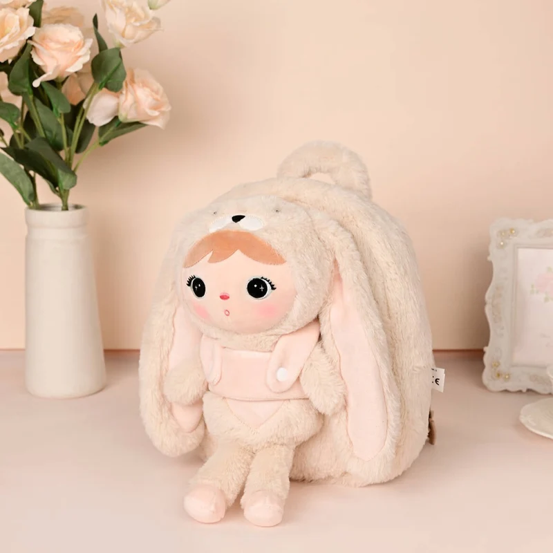 Personalisierter Metoo-Rucksack mit Puppe | Beige Hase