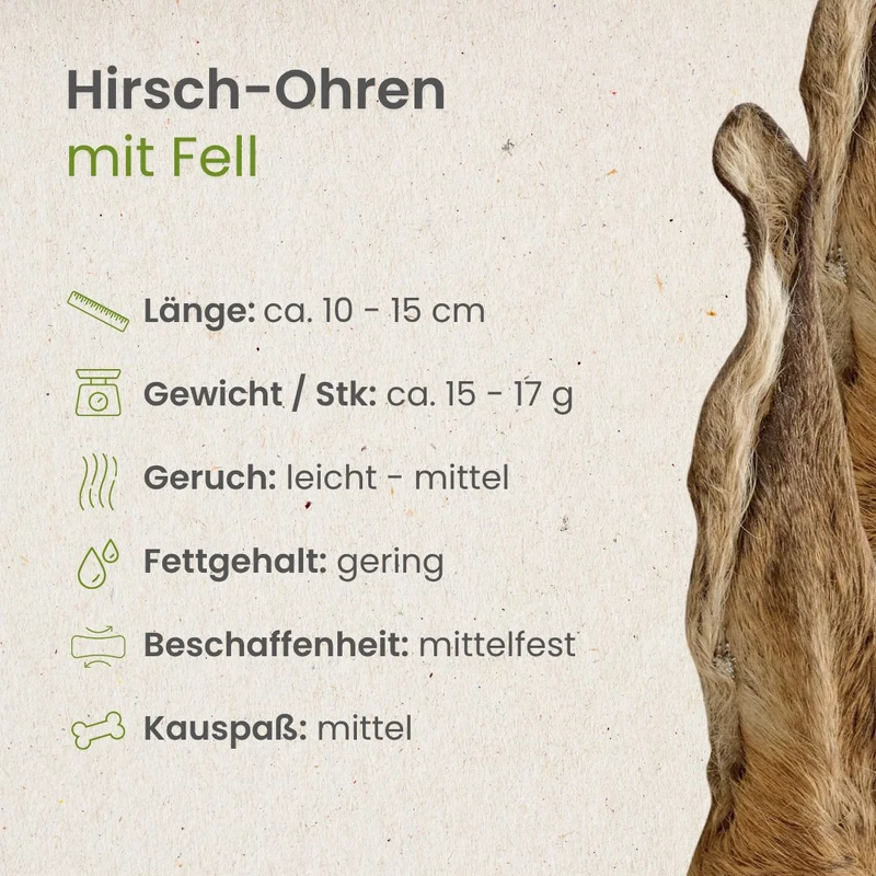 Hirsch-Ohren mit Fell