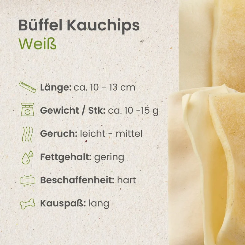 Büffel-Kauchips, weiß