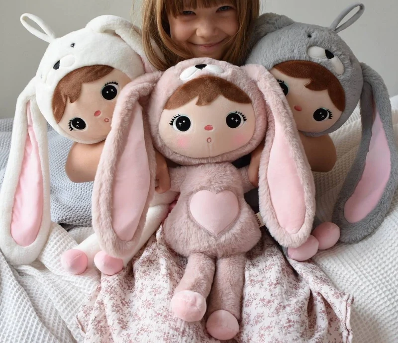 Personalisierter Metoo Teddybär-Hase in Weiẞ 50 cm