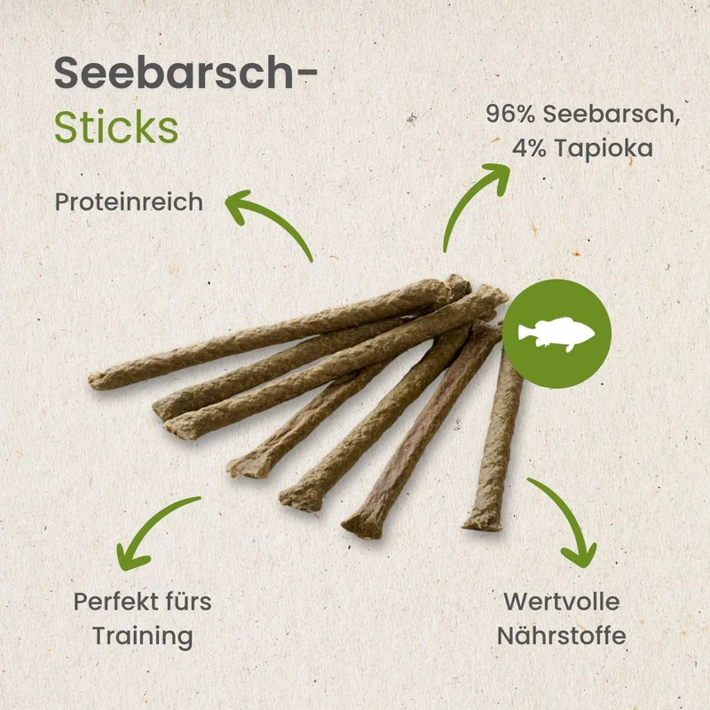 Seebarsch-Sticks