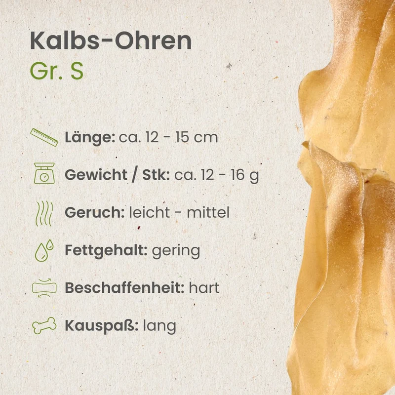 Kalbs-Ohren Gr. S