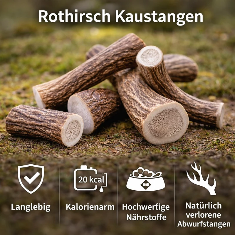 Kaugeweih Rothirsch mit Lachsöl